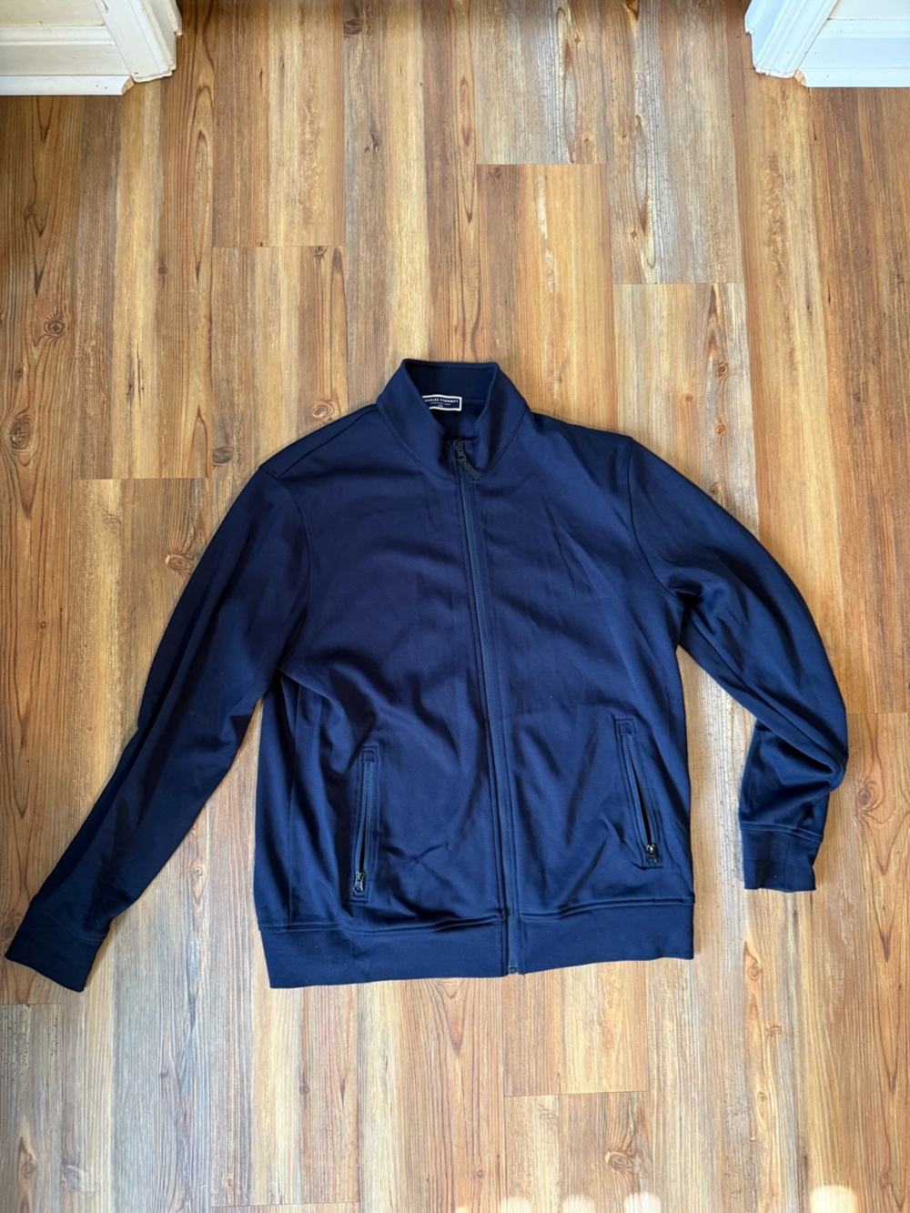 Charles Tyrwhitt Navy Full-Zip Knit Jacket